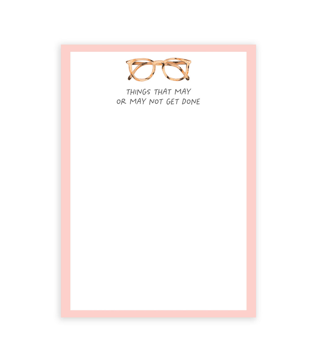 May or May Not Glasses Notepad | Funny Desk Notepad | 50 Sheets by Isabella MG