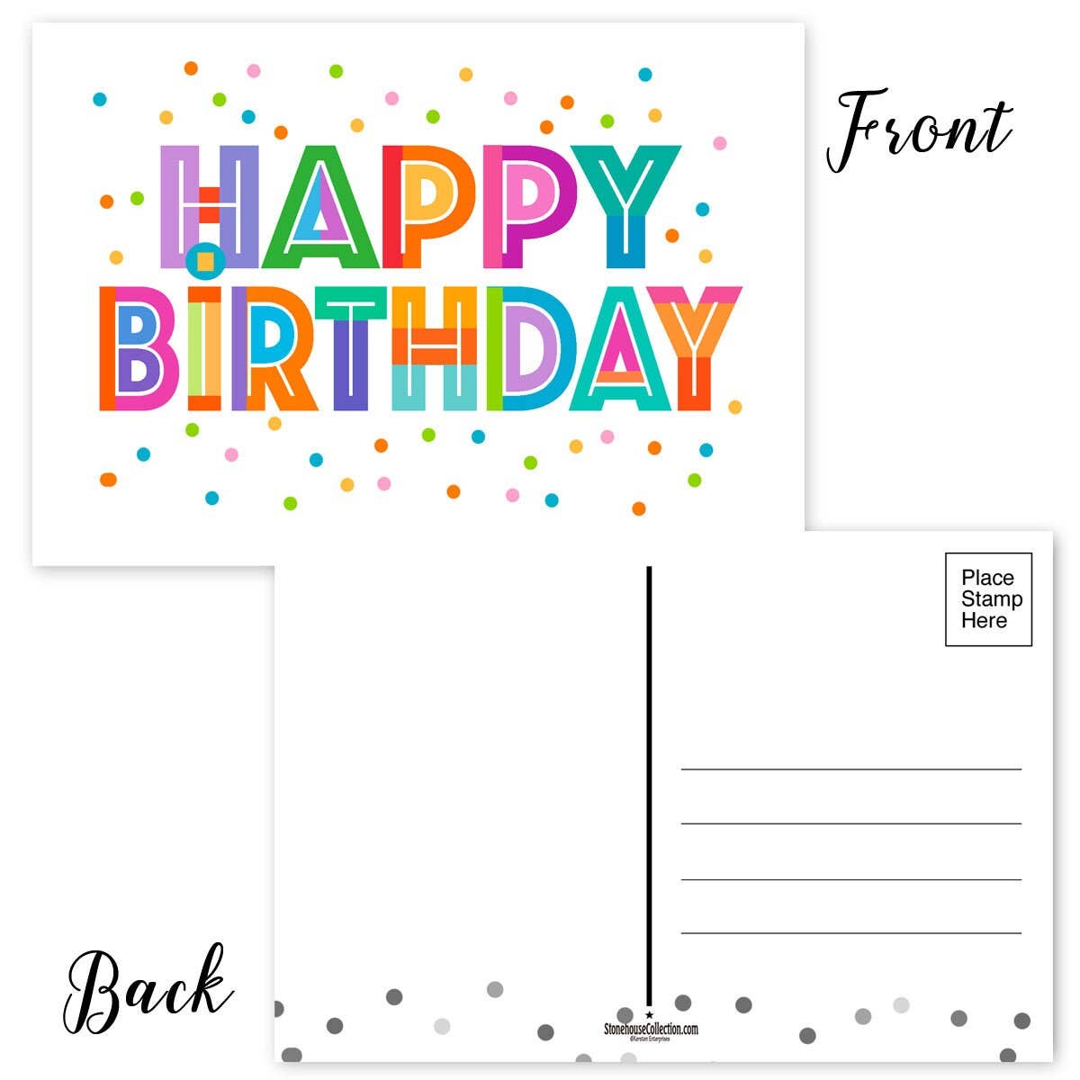Assorted Happy Birthday Postcards 4x6 Bulk Pack