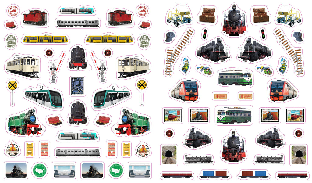 Eyelike Stickers: Trains Reusable Sticker Book