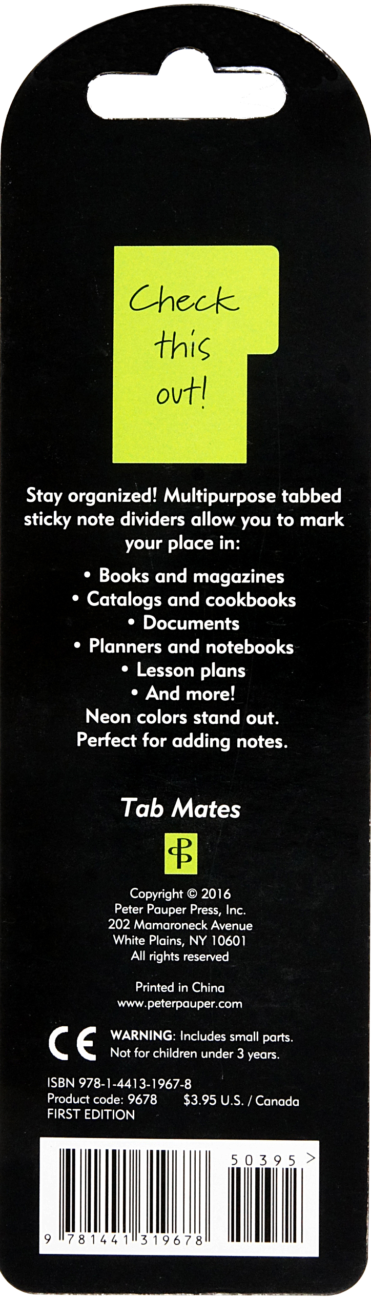 Tab Mates Sticky Notes | Peter Pauper Press