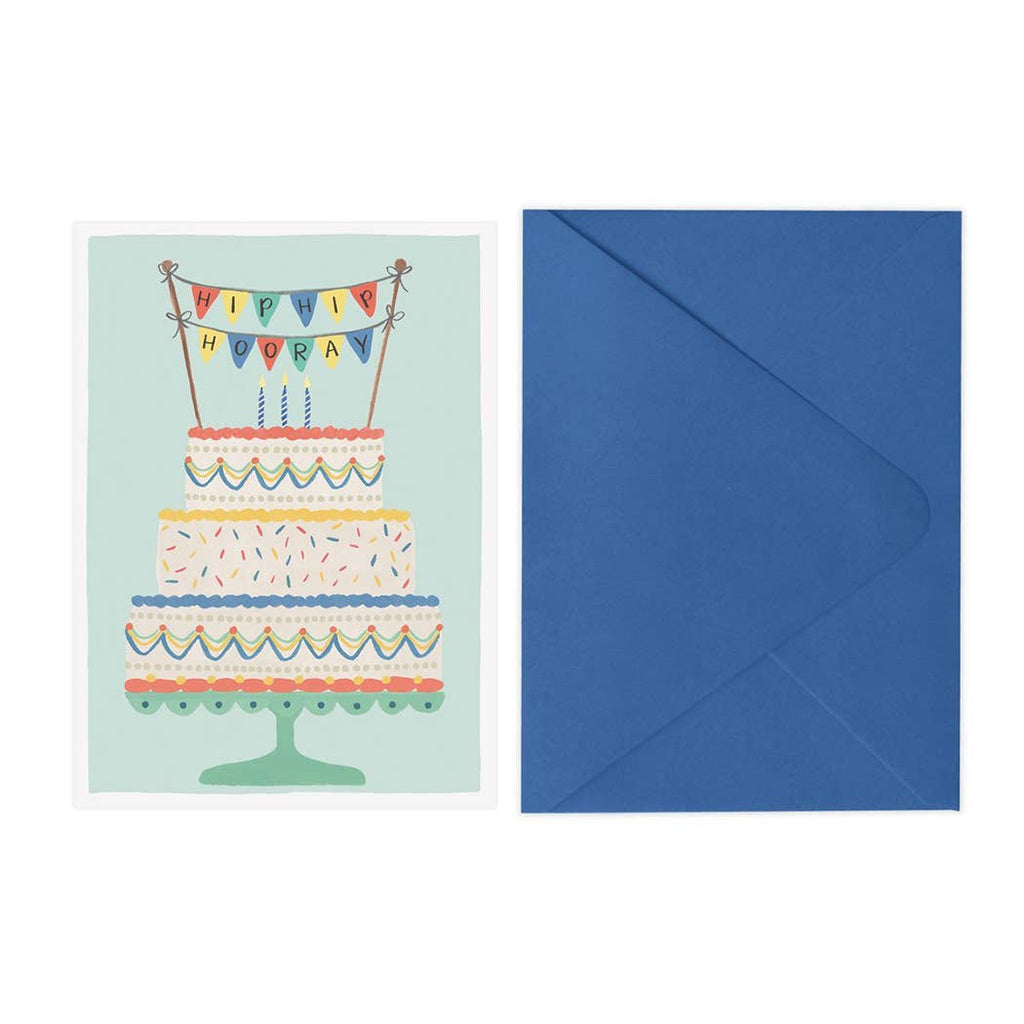 Hip Hip Hooray (Cake) - Birthday Card