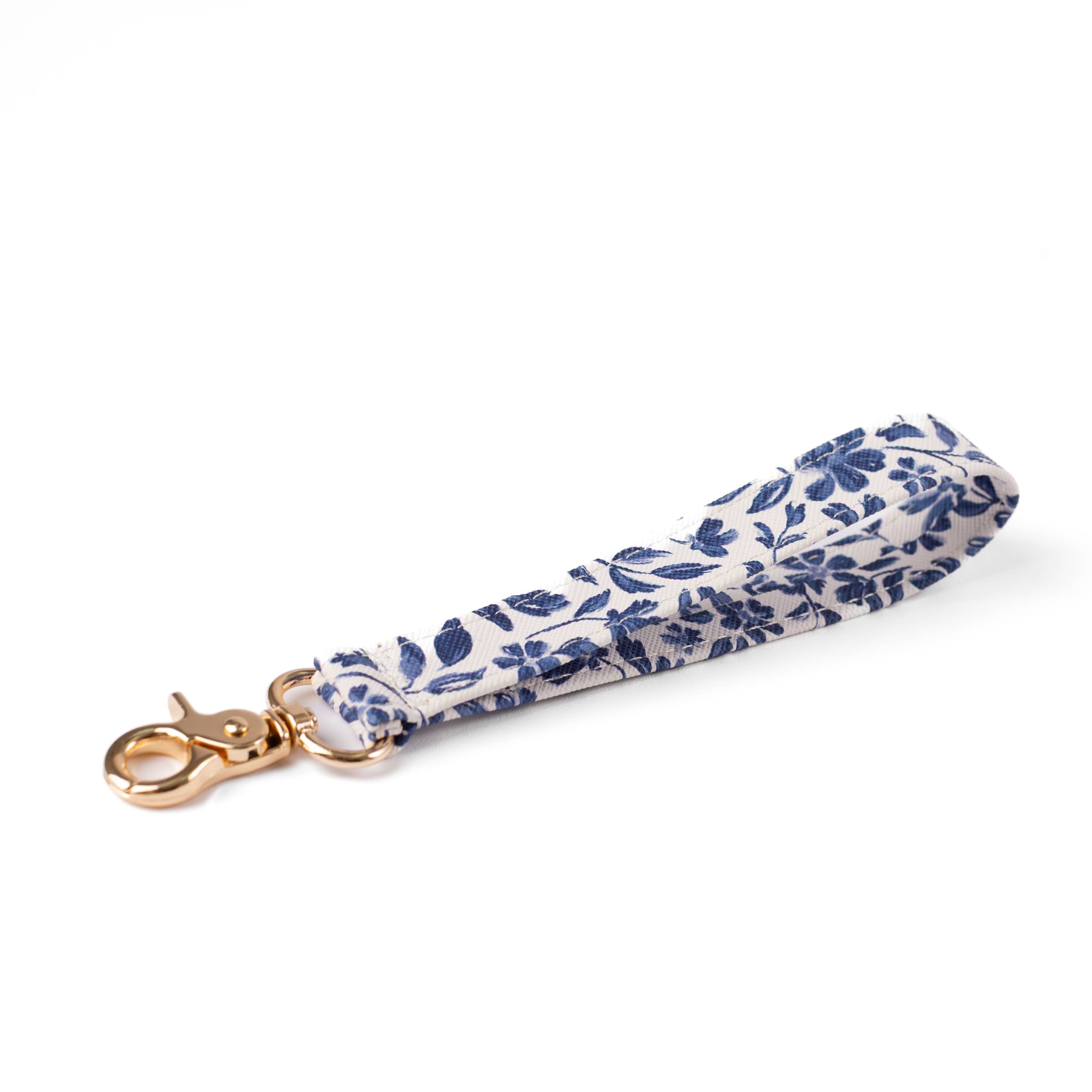 Porcelain Floral Wristlet Keychain