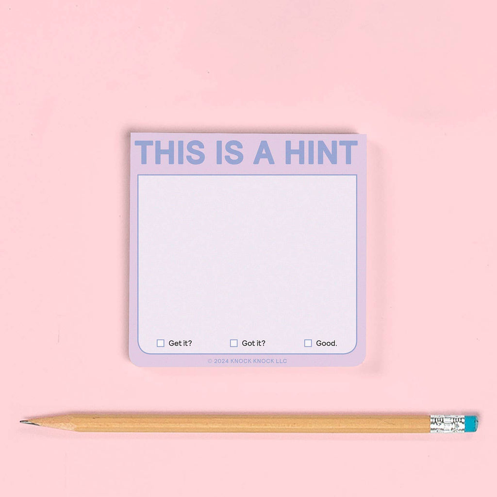 This Is a Hint Sticky Notes | Funny Reminder Sticky Notes