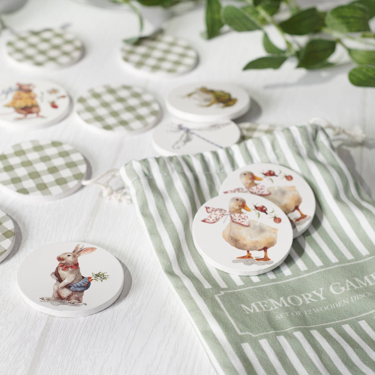 Memory Garden Wooden Memory Matching Travel Game