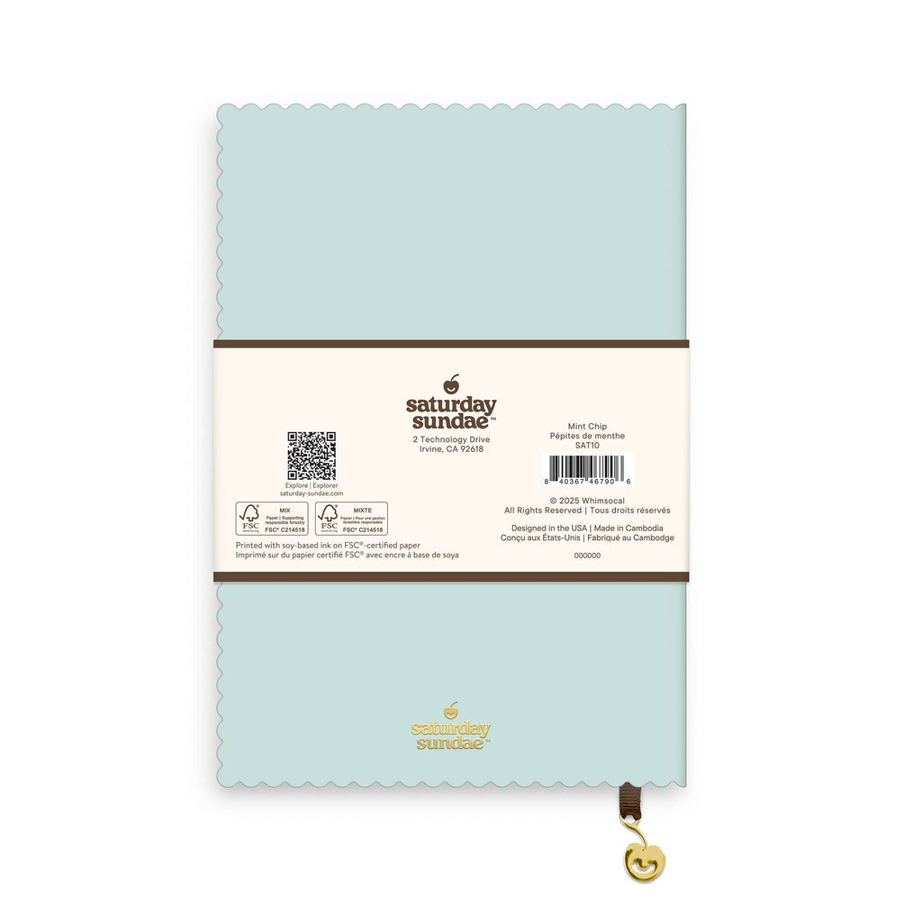 Mint Chip Spumoni Swirls Scalloped Journal – A5 Lined Notebook