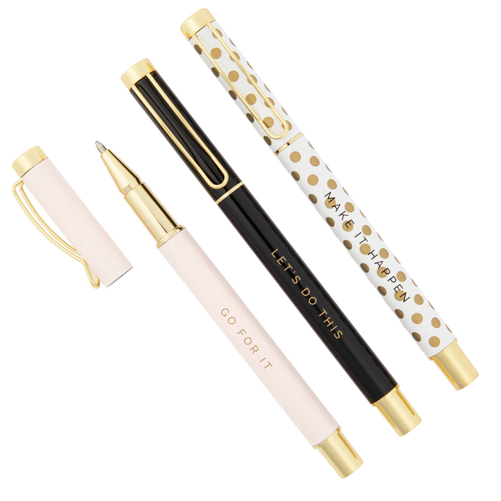 Inspirational Metal Pen Set – Boss Lady Ballpoint Pens