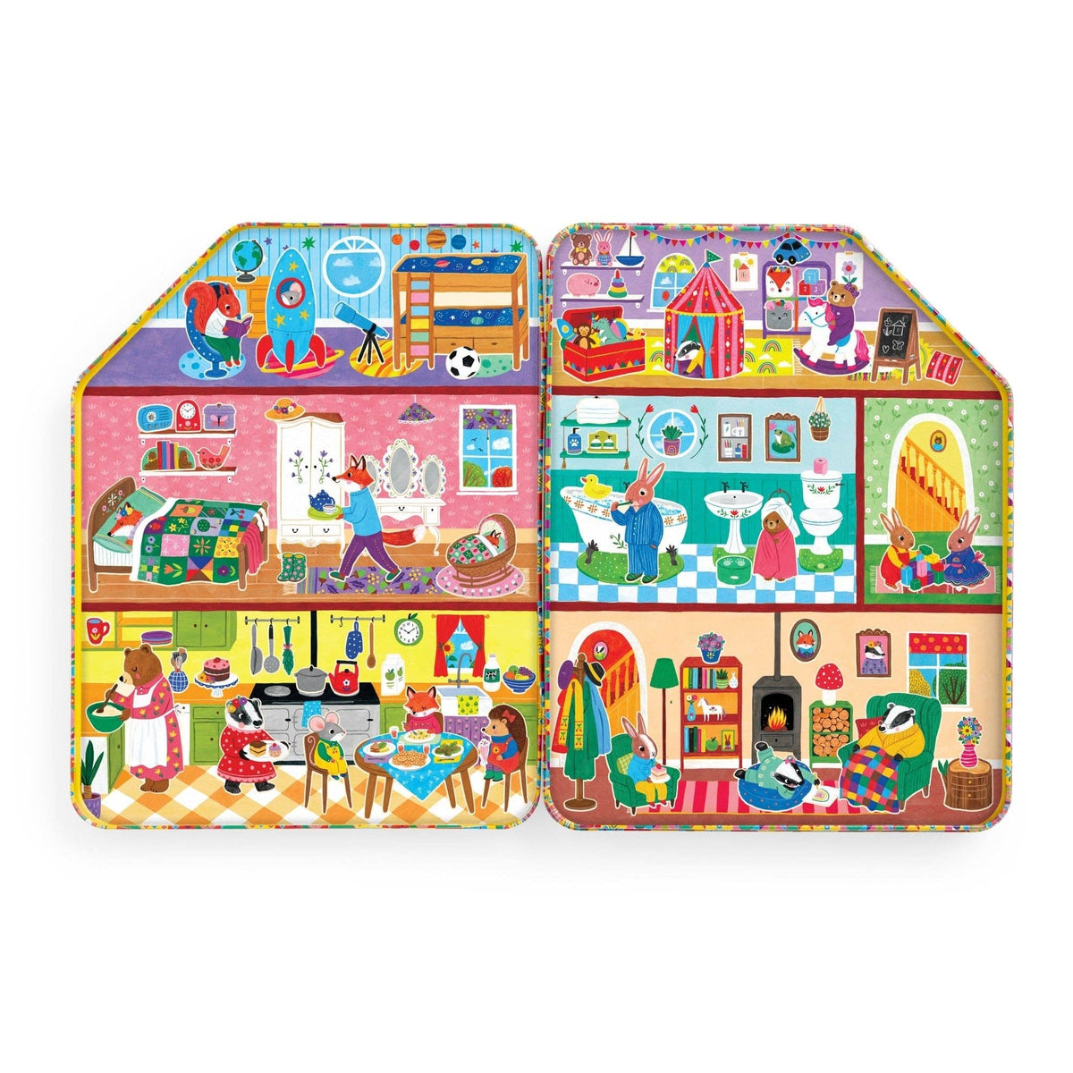 Woodland Wonder Magnetic Playhouse - 100+ Magnet Travel Tin, Ages 4+