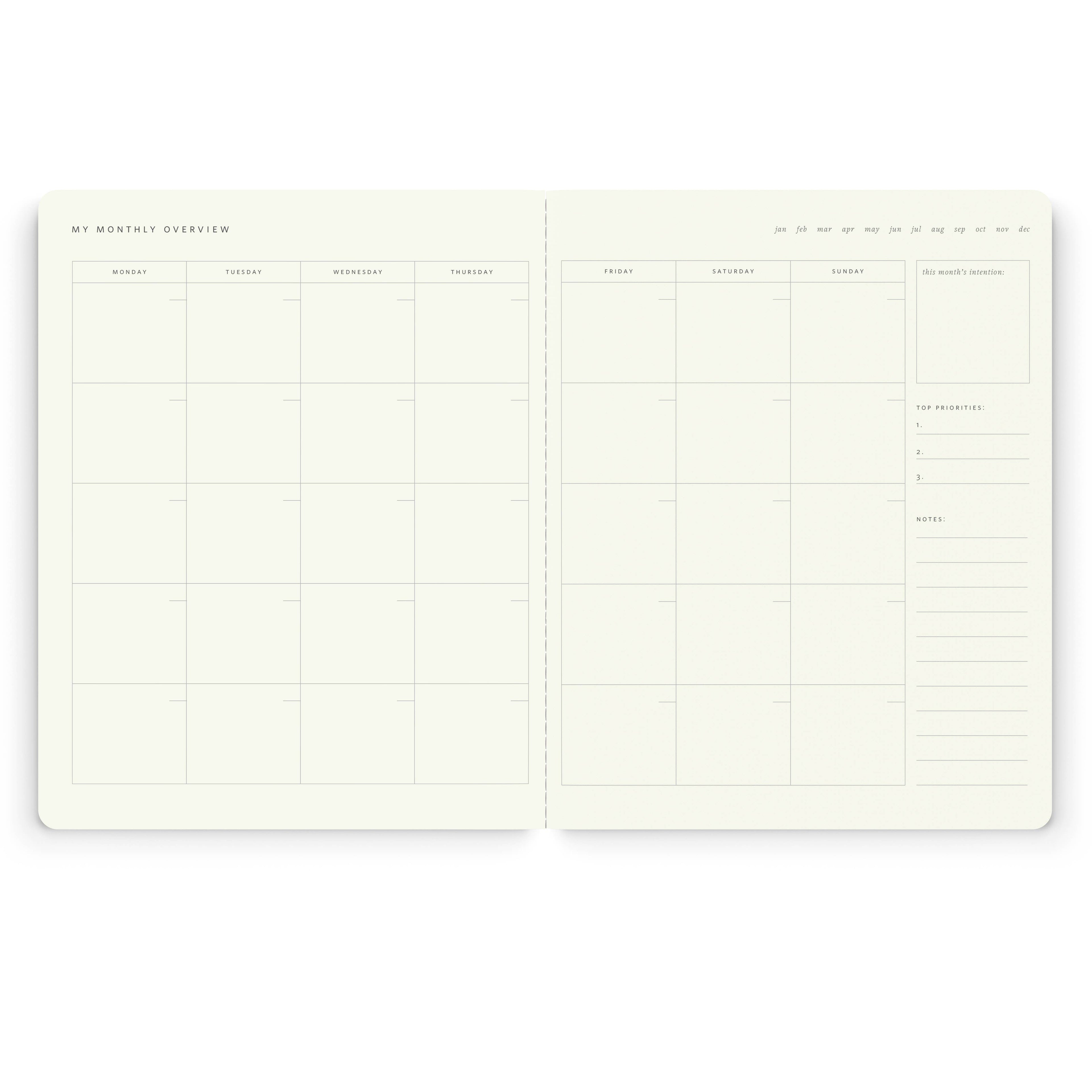 Stitched Monthly Planner | Bunches | Ramona & Ruth