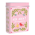 Ask Away Conversation Cards - Deck of Cards + Storage Tin