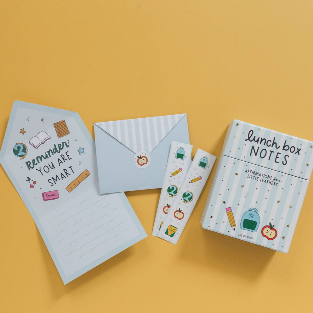 Kids Gift Lunchbox Note Card Set – Affirmation Lunchbox Notes by Pippi Post