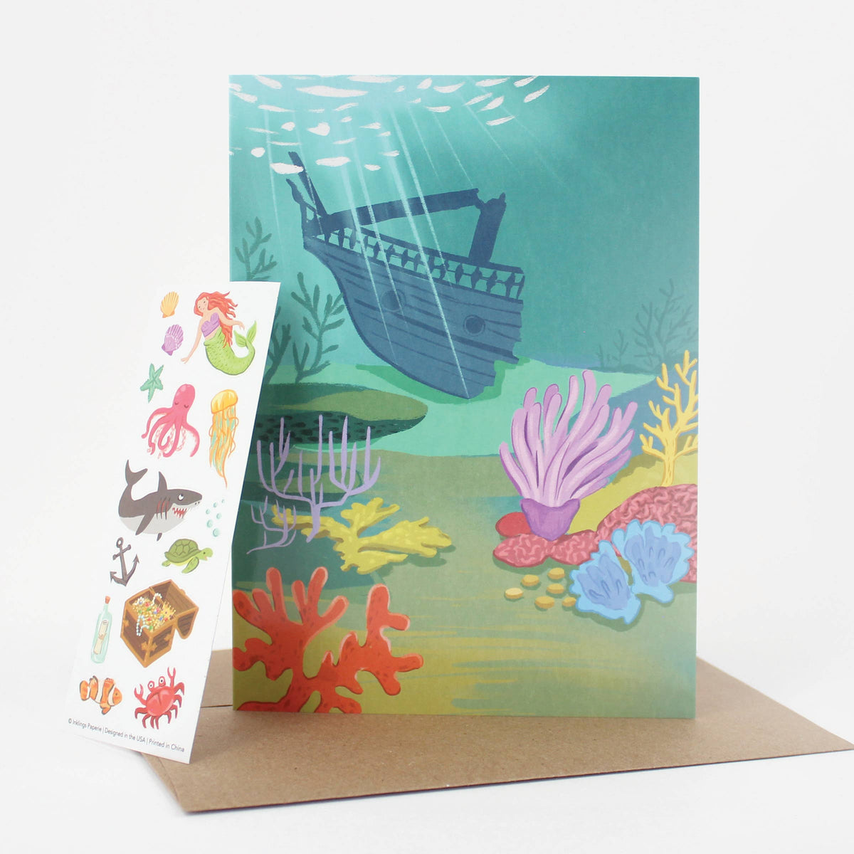 Under the Sea Sticker Scene Greeting Card
