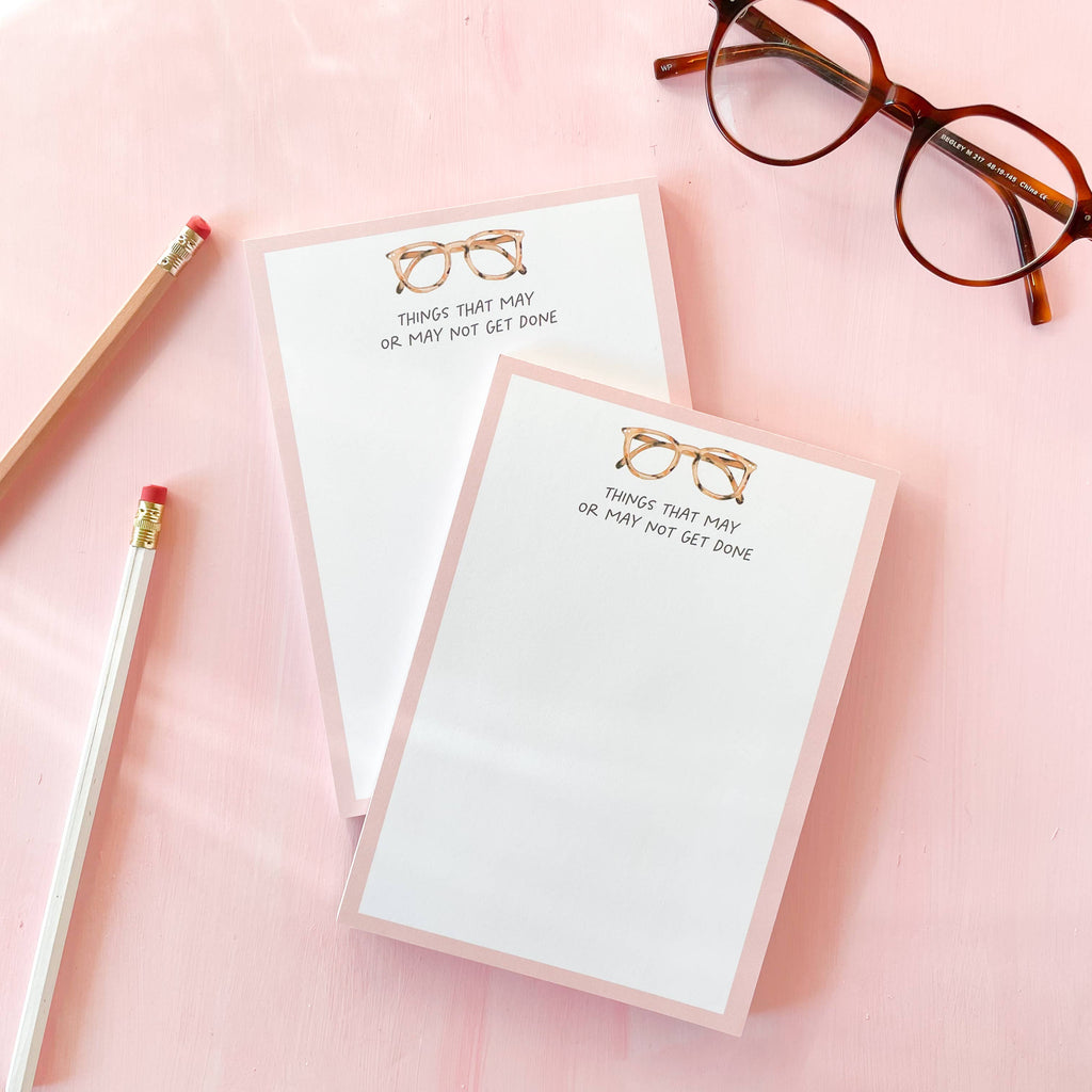 May or May Not Glasses Notepad | Funny Desk Notepad | 50 Sheets by Isabella MG
