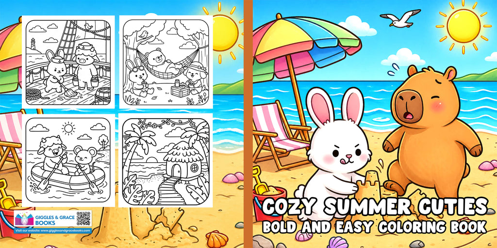 Cozy Summer Cuties Bold & Easy Coloring Book