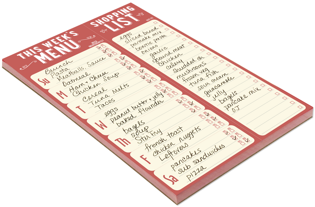 This Week's Menu Note Pad by Peter Pauper Press