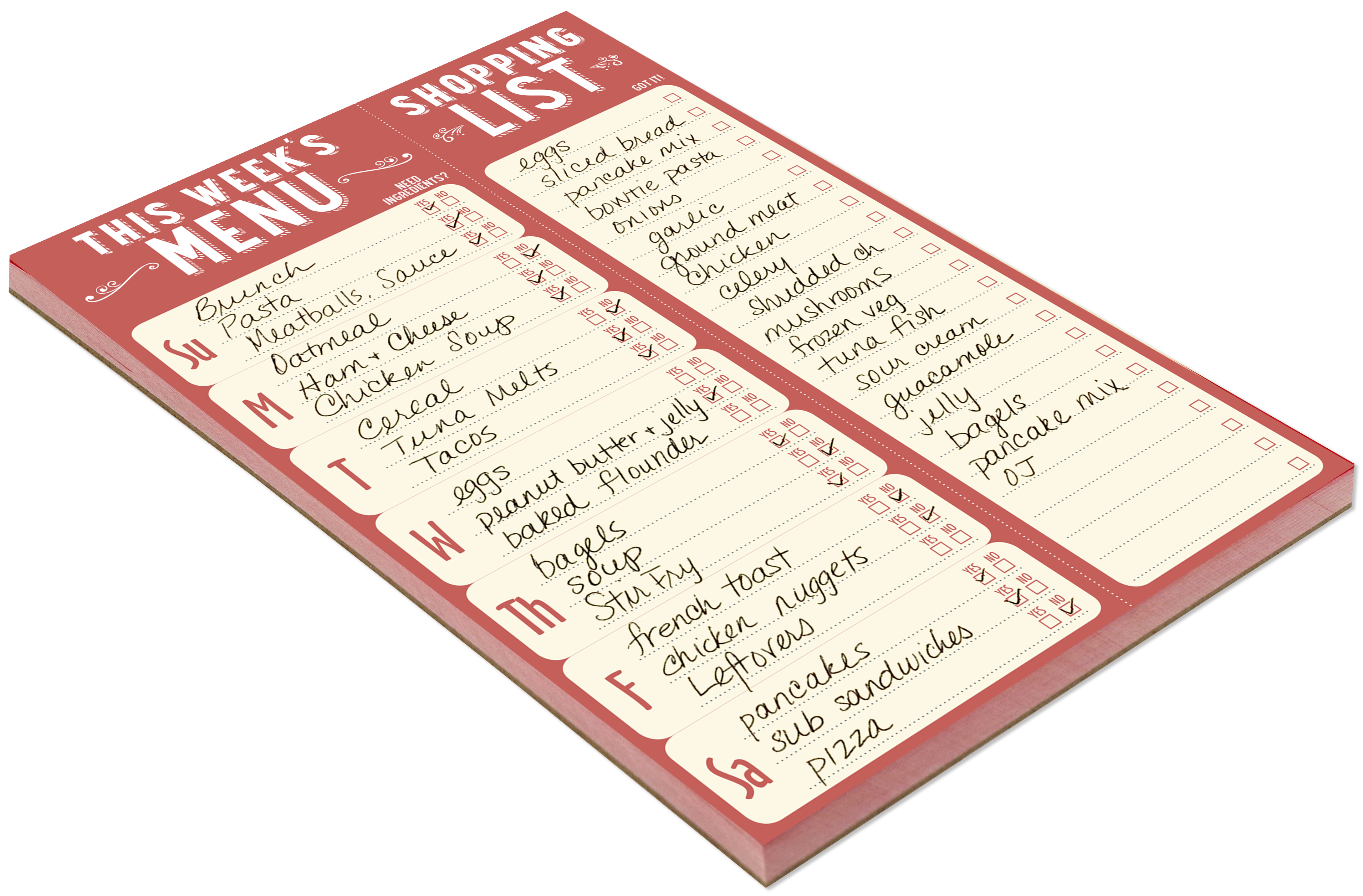 This Week's Menu Note Pad by Peter Pauper Press