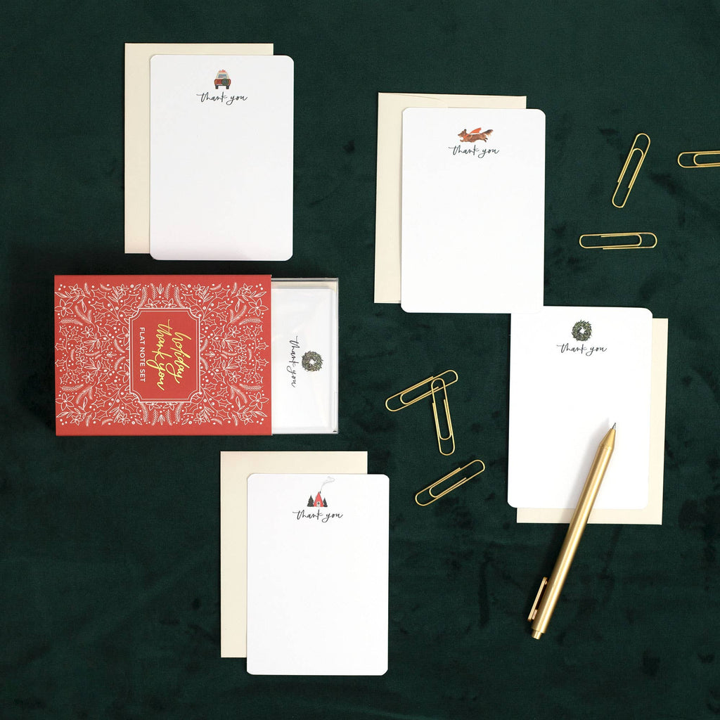 Holiday Thank You Flat Note Set