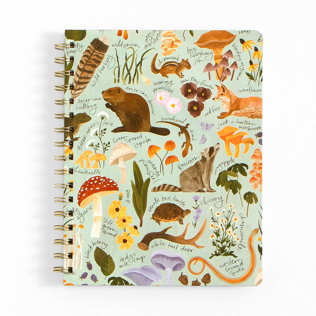 Flora & Fauna Spiral Notebook – 160 Lined Pages