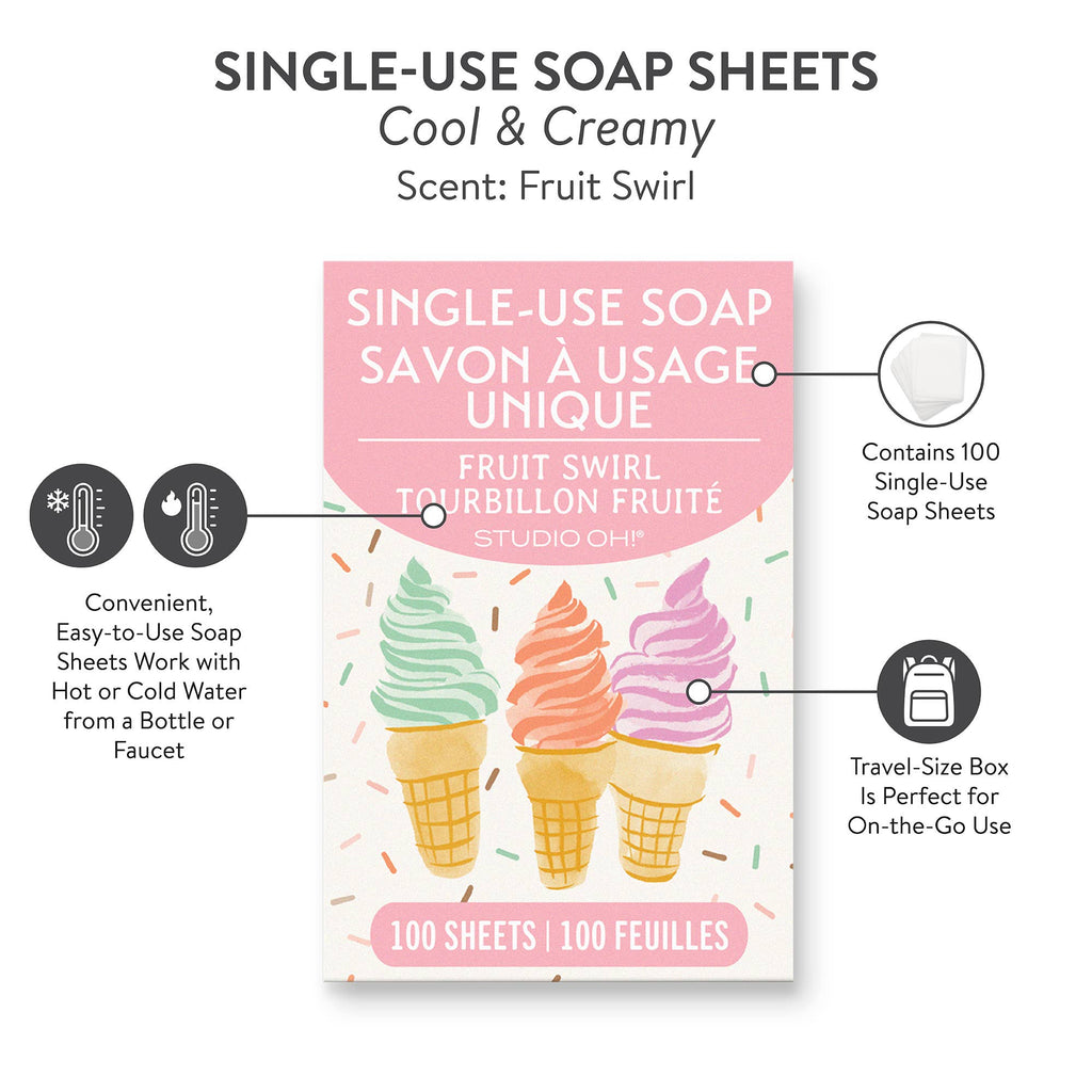 Cool & Creamy Single-Use Soap Sheets