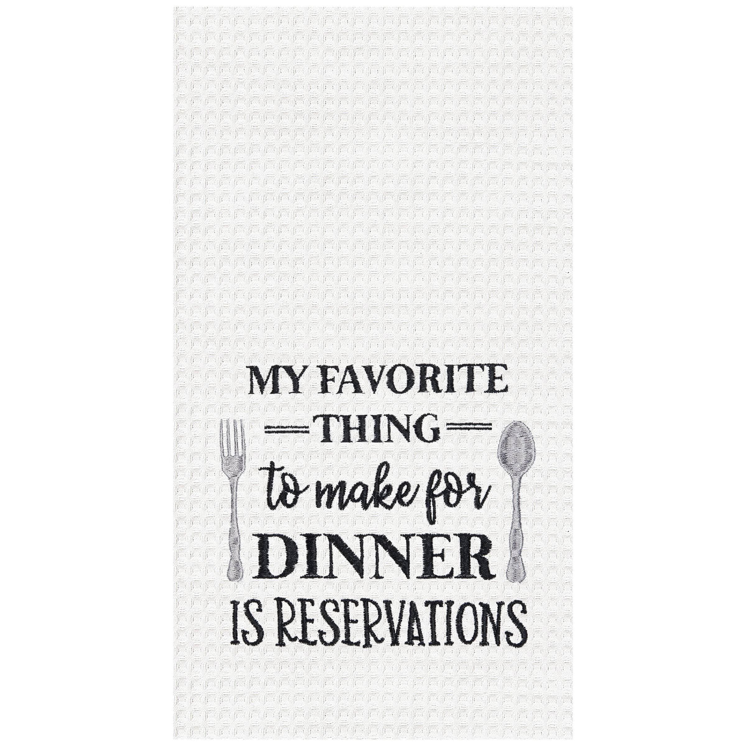 Dinner Reservations Cotton Kitchen Towel by C&F Home