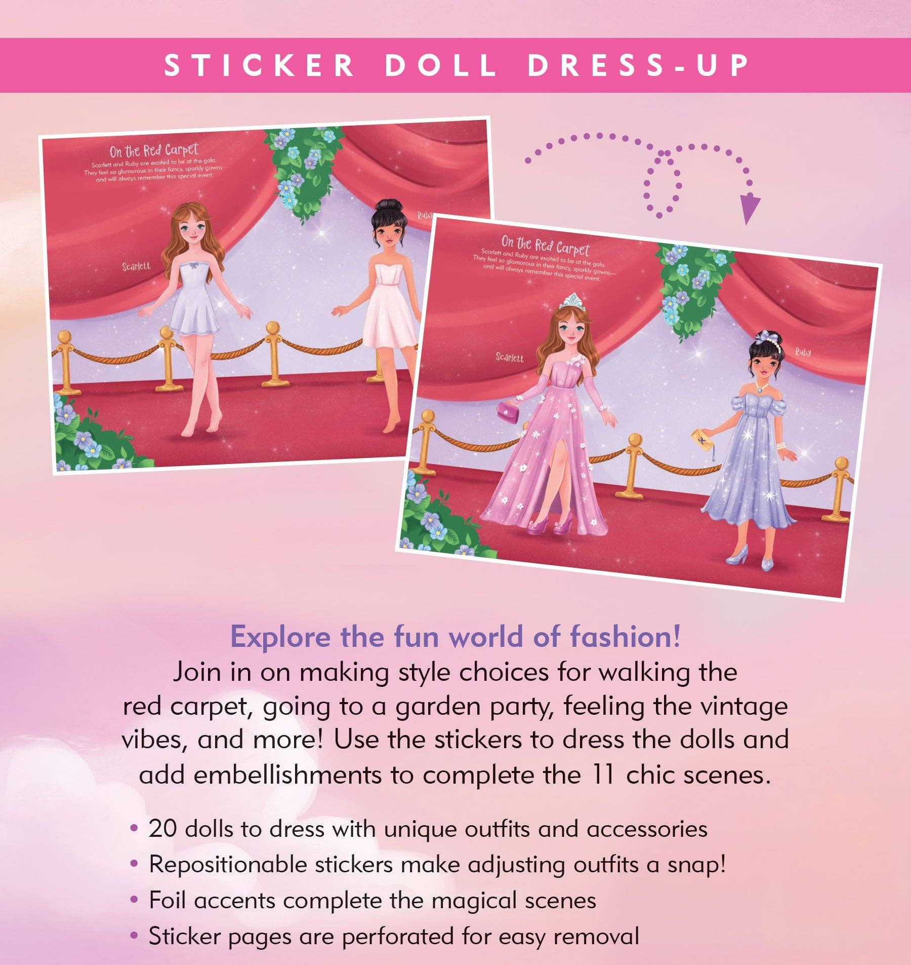 Fashion Sticker Doll Dress-Up Book | Peter Pauper Press
