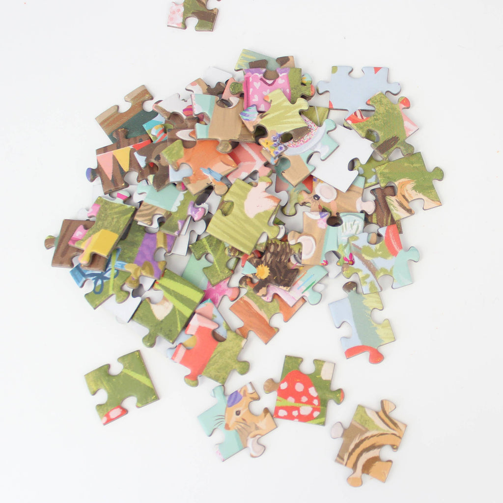 Woodland Party Puzzle Greeting Card