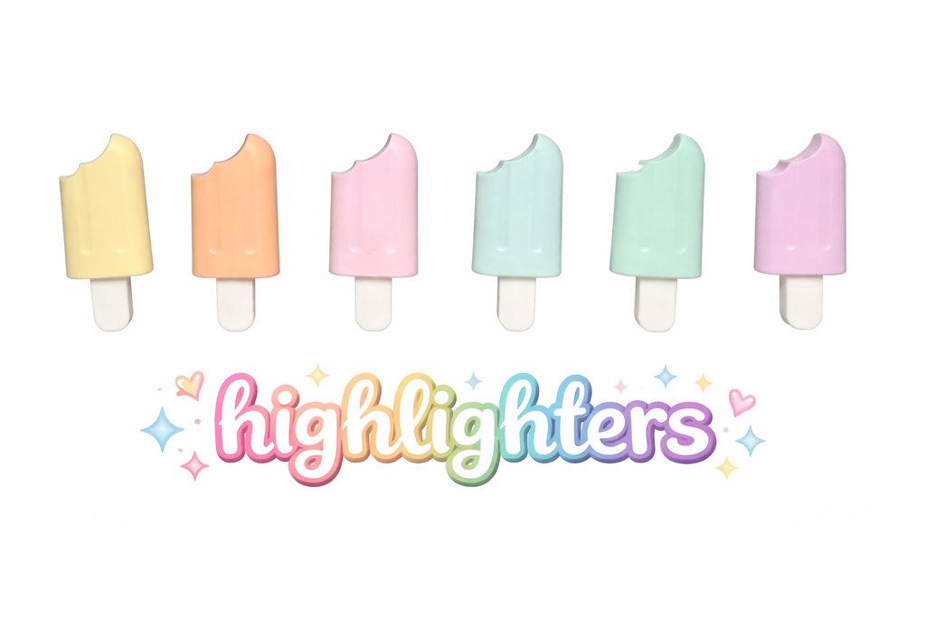 Mini Ice Cream Highlighters – 6-Pack