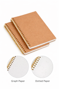 Kraft Paper Notebook Set | Gold Wire Binding | 2-Pack