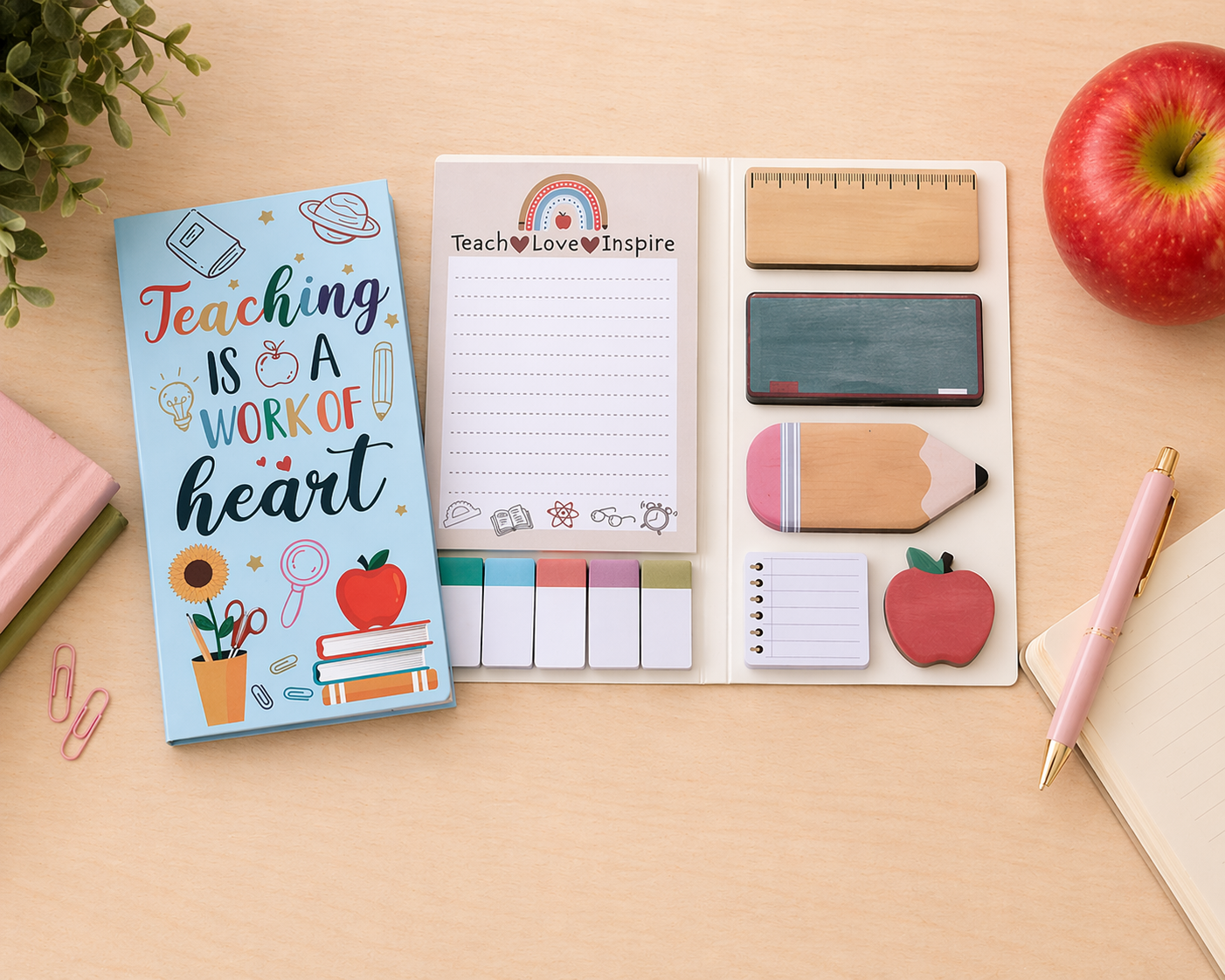 Teacher Sticky Notes Set – 440 Colorful Notes
