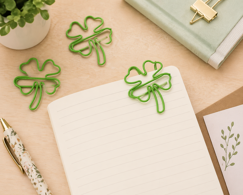 Lucky Clover Paper Clips