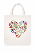 Heart Print Teacher Tote Bag | Miller & Clove