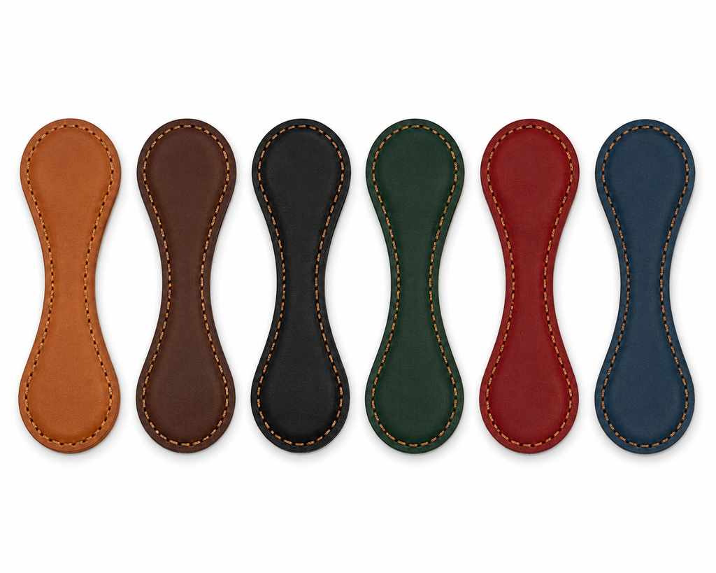 100% Genuine Leather Magnetic Bookmark | Handmade Leather Page Marker | 6 Colors