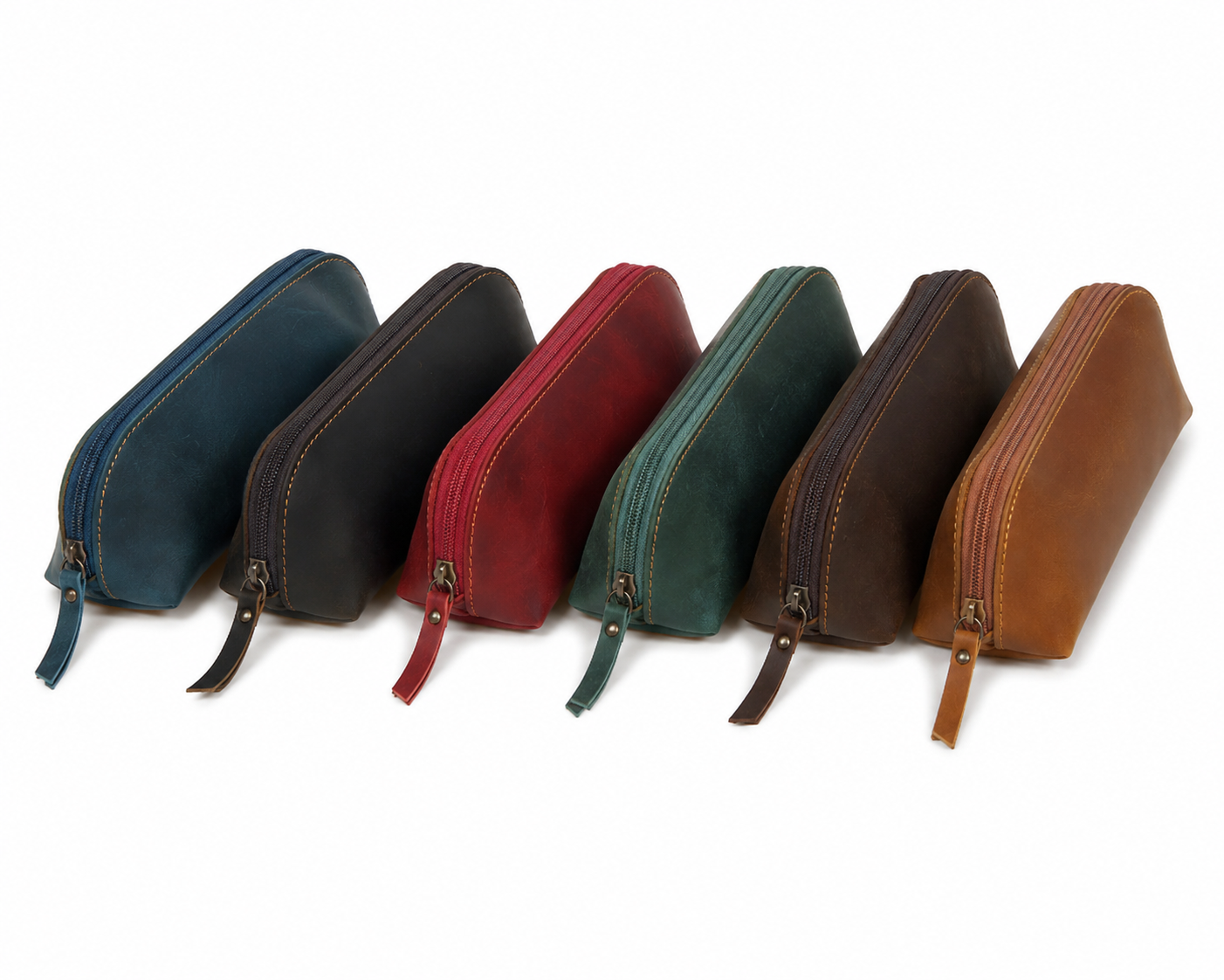 Smooth Genuine Leather Pencil Case