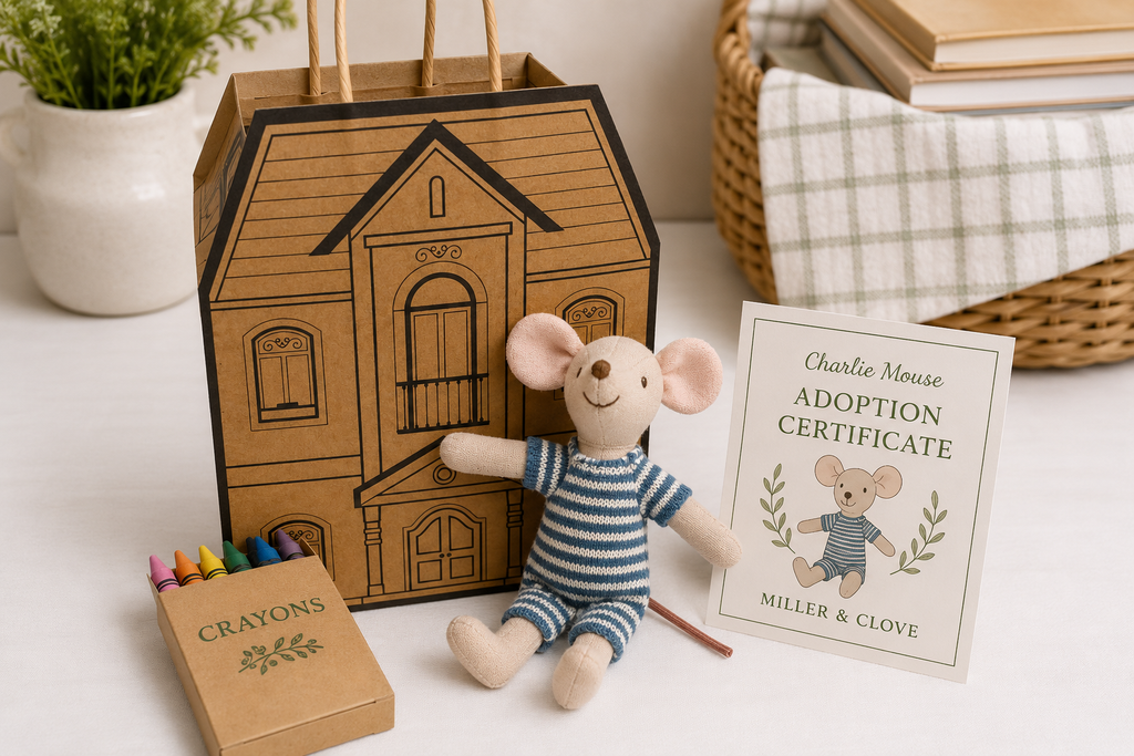 Miller & Clove Mouse House | Mouse Gift set with Adoption Certificate