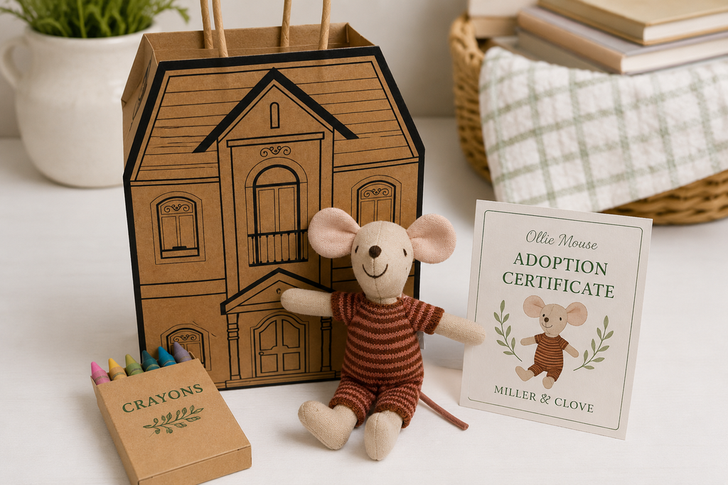 Miller & Clove Mouse House | Mouse Gift set with Adoption Certificate