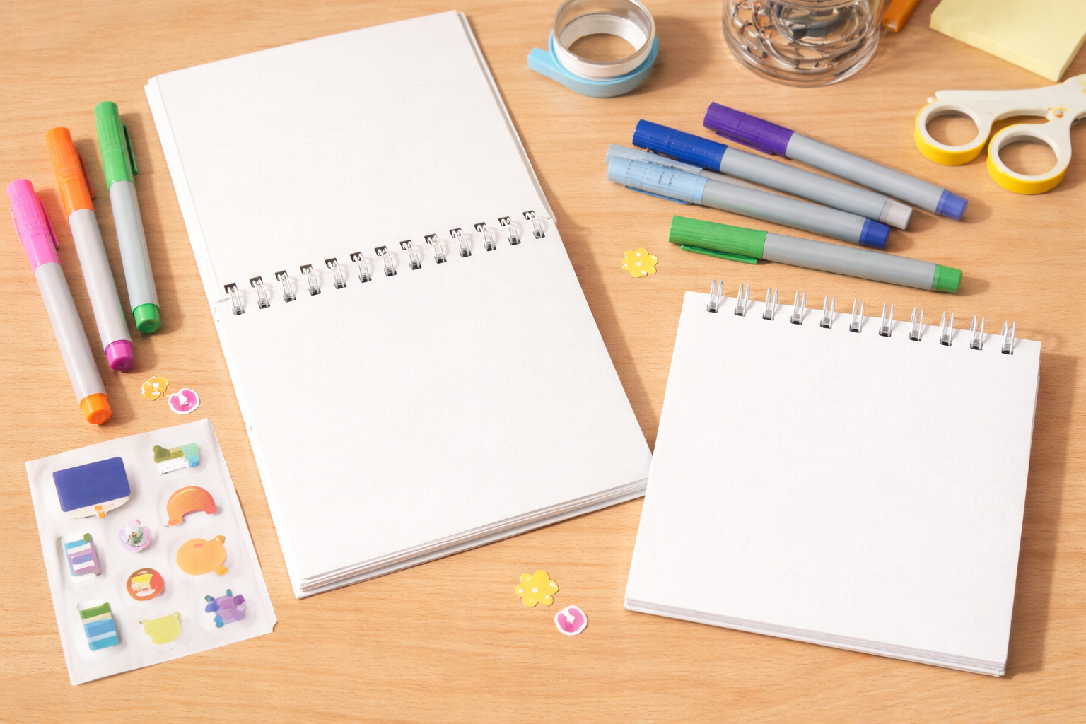 White Hardcover Spiral Notebook | Miller & Clove