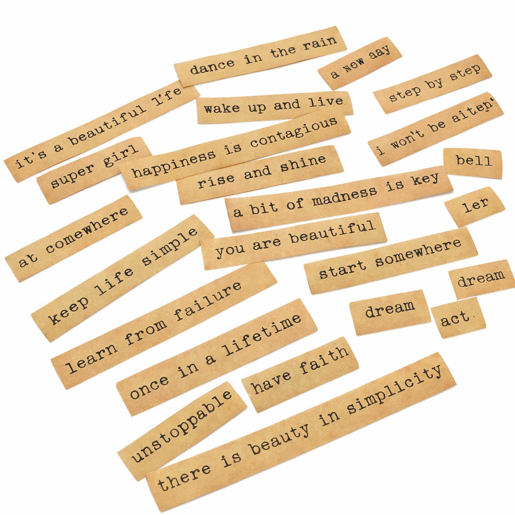 Vintage Typewriter Phrase Stickers | Miller & Clove