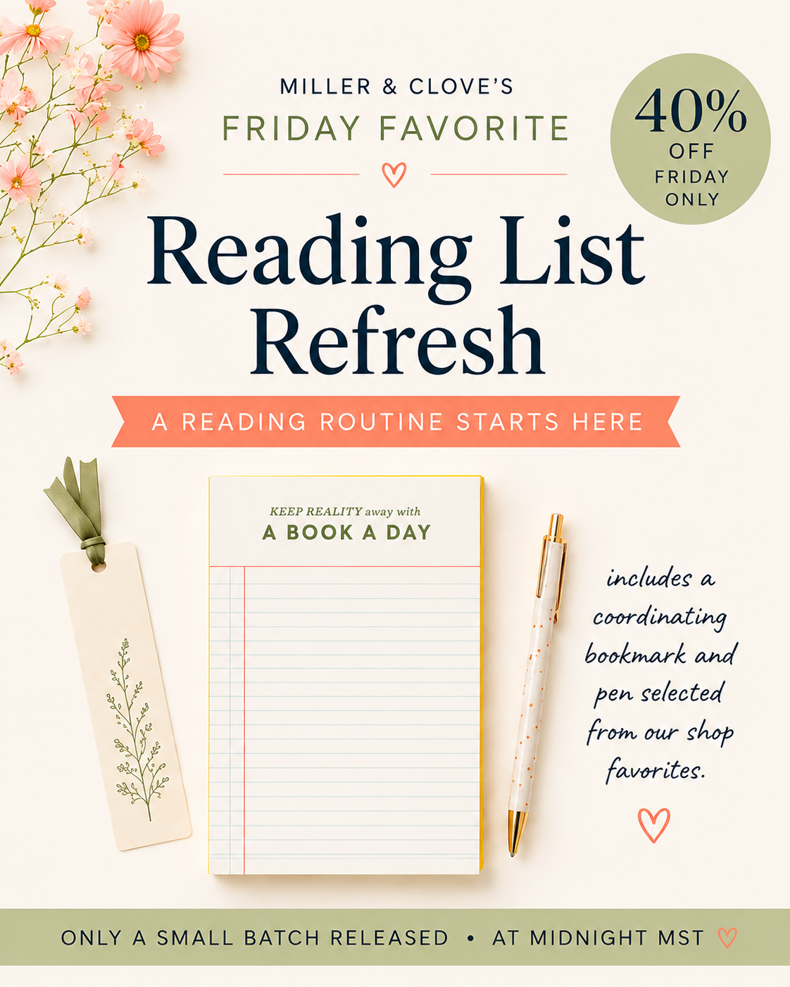 Reading List Refresh Bundle | Book Lover Gift + Reading Tracker Notepad