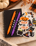 Spooky Notes Halloween Stationery Bundle | Notebook, Gel Pens & Vinyl Stickers