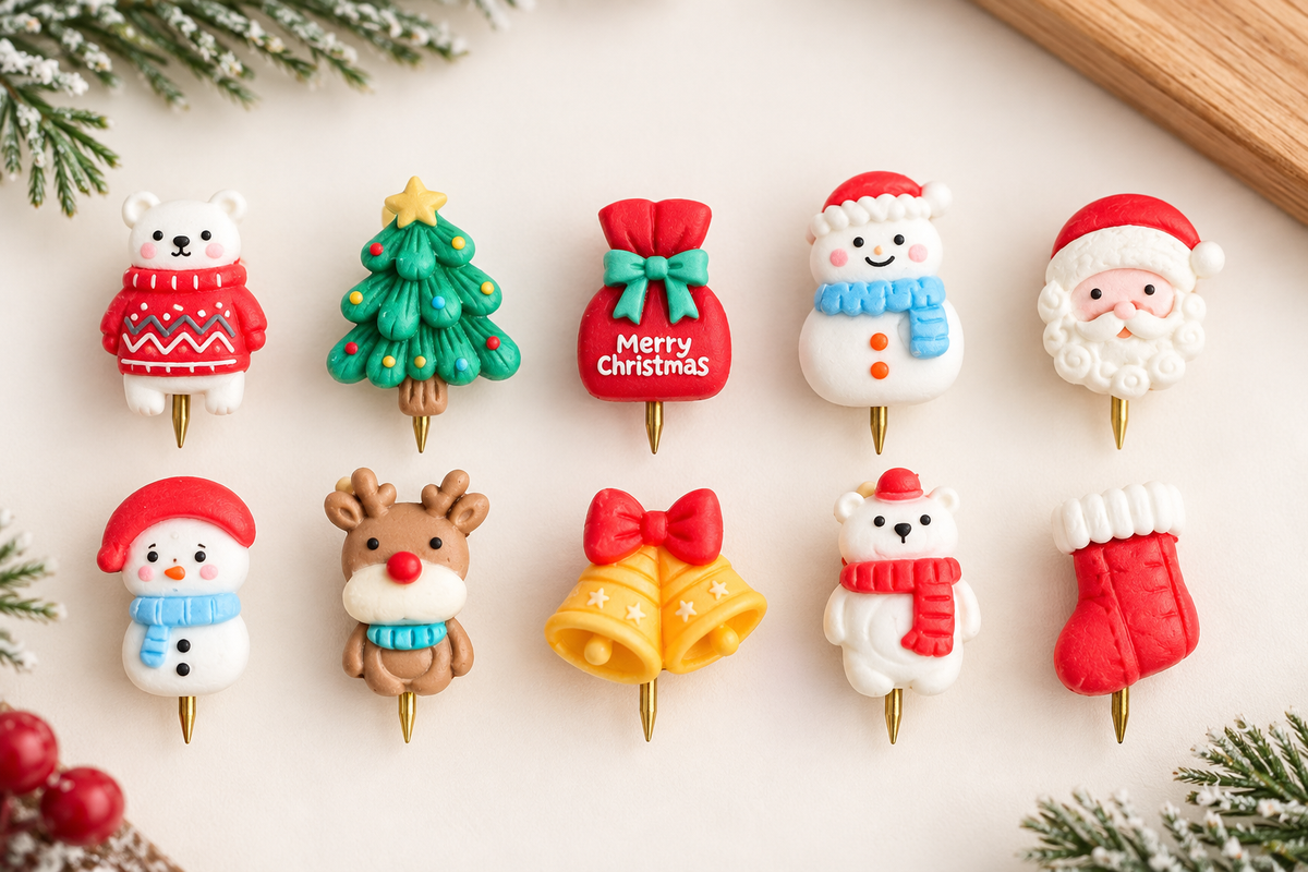 Merry Little Christmas Push Pins – Set of 14