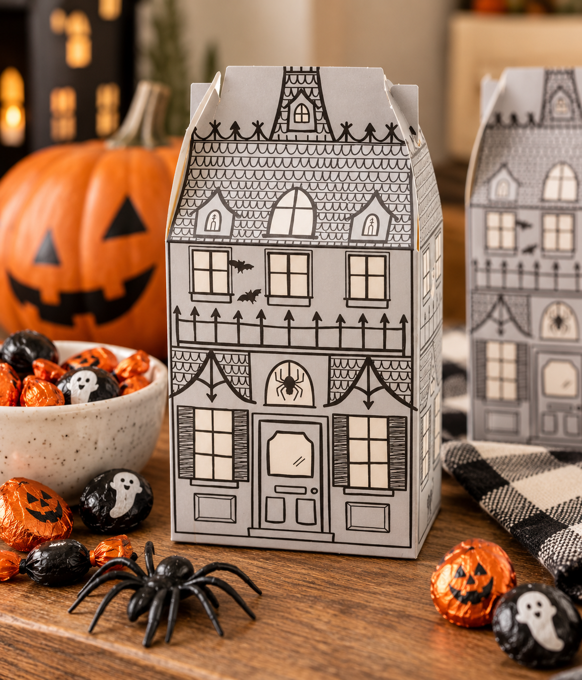 Haunted House Halloween Treat Boxes | Set of 12