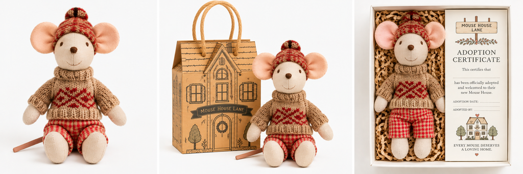 Miller & Clove Mouse Gift set | Gift Box, Adoption Certificate and House