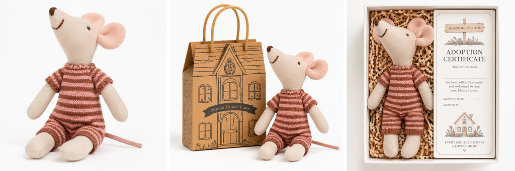 Miller & Clove Mouse Gift set | Gift Box, Adoption Certificate and House