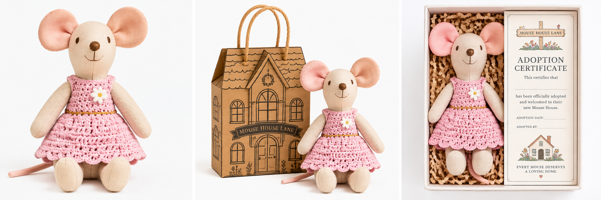 Miller & Clove Mouse Gift set | Gift Box, Adoption Certificate and House