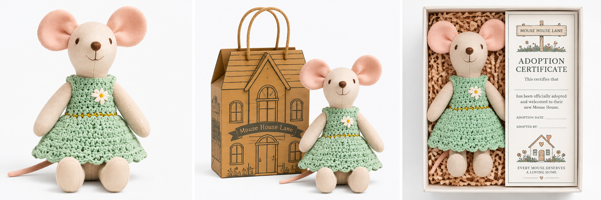 Miller & Clove Mouse Gift set | Gift Box, Adoption Certificate and House