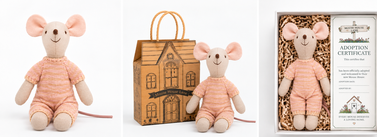 Miller & Clove Mouse Gift set | Gift Box, Adoption Certificate and House