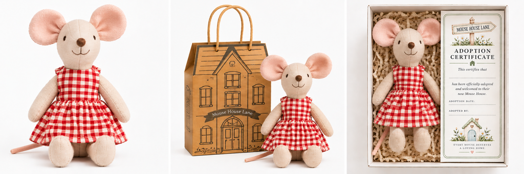 Miller & Clove Mouse Gift set | Gift Box, Adoption Certificate and House