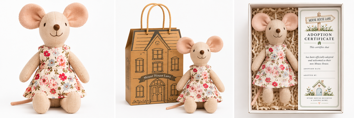 Miller & Clove Mouse Gift set | Gift Box, Adoption Certificate and House