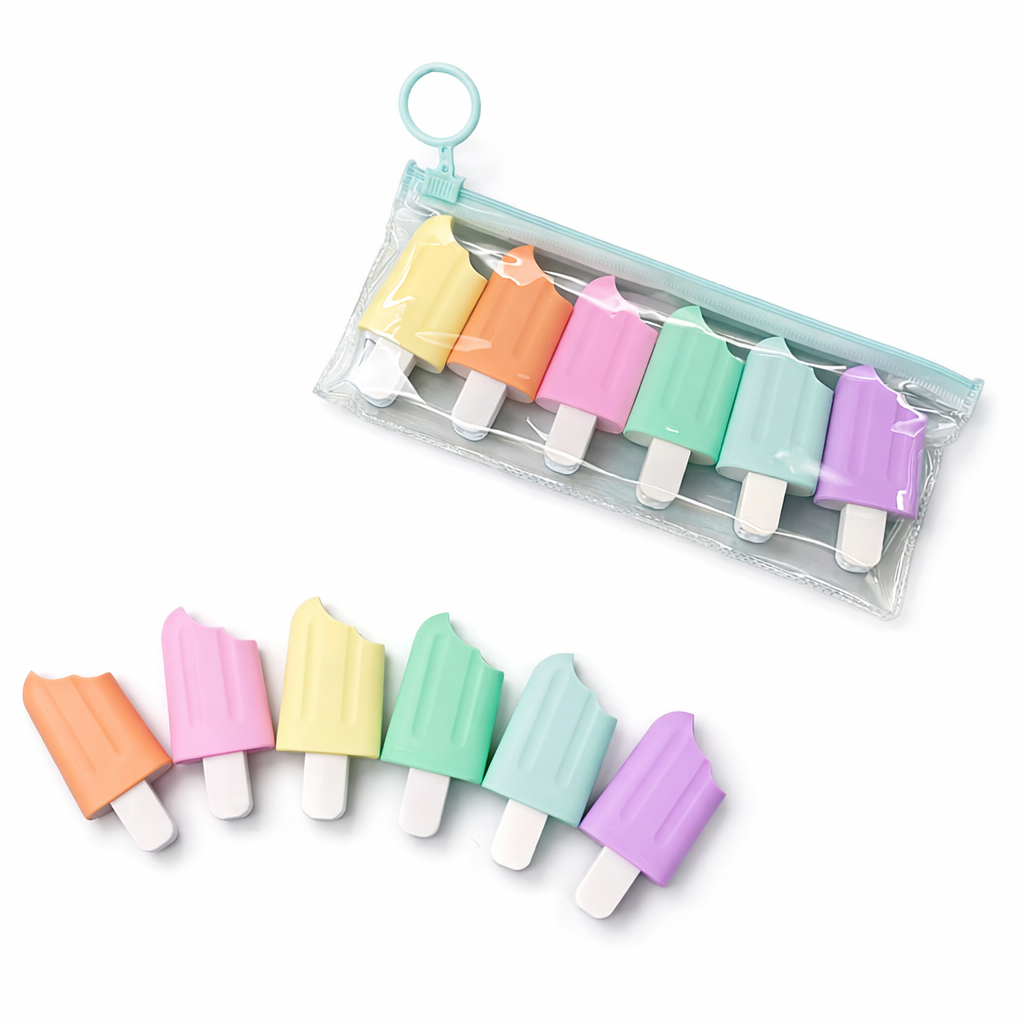 Mini Ice Cream Highlighters – 6-Pack