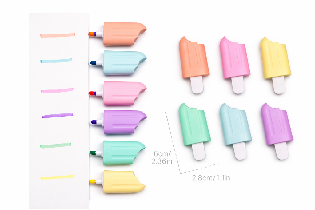 Mini Ice Cream Highlighters – 6-Pack