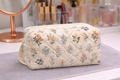 Cream Floral Small Cosmetic Bag | Miller & Clove